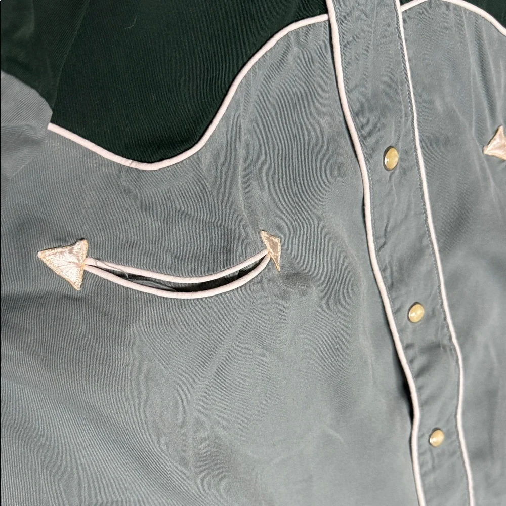 H Bar C Ranchwear Western Shirt in Emerald Sage - Picture 4 of 12